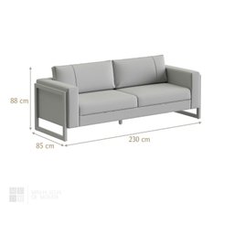 Sofá para Sala de Estar em Linho 230cm Lin - 3