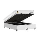 Ver imagem 7 de Cama Box Baú Casal Bipartido Couro Branco + Colchão Life D33 Pillow Top 61x138x188cm Branco