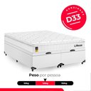 Ver imagem 4 de Cama Box Baú Casal Bipartido + Colchão Life D33 Pillow Top 61x138x188cm Suede Branco
