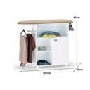 Ver imagem 3 de Balcão Tábua de Passar Roupas Mariana com Porta Cabide Branco