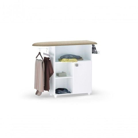 Balcão Tábua de Passar Roupas Mariana com Porta Cabide Branco