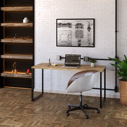 Mesa Para Computador Diretor Estilo Industrial 1,50m Kuadra - 2