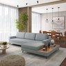 Sofá em Linho 292cm Chaise Direito e Deck Loft - 1