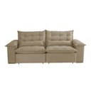 Ver imagem 1 de Sofa Retratil e Reclinavel Alice 230cm Braço 25 Cm em Linho Meu Sofá Online
