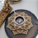 Ver imagem 4 de Luminária Bola de Cristal Ganesha - Base Led Colorido Flor de Lótus