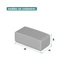 Ver imagem 3 de Puff para Sala de Estar em Linho York Cinza/Marrom