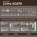 Ver mais imagens de Kit com 2 Armários Aéreos Multiuso 3 Portas Agata Madesa