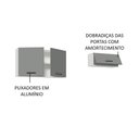 Ver imagem 5 de Kit com 2 Armários Aéreos Multiuso 3 Portas Agata Madesa