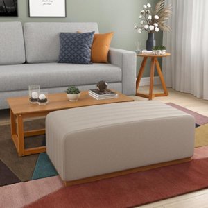 Puff para Sala de Estar em Linho York