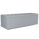 Ver imagem 1 de Calçadeira Recamier Baú para Cama Queen Dália 160x50 Cm W01 Suede Cinza - Lyam Decor