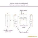 Ver imagem 3 de Guarda Roupa Dormitório Modulado Paris Casal Queen 1,58 M - Roupeiro Luciane M05:azul