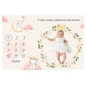 Ver imagem 1 de Lençol Mêsversário Cenário para Fotos Bebê Elefante Menina Minha Estrelinha Lençol Mêsversário Cenár