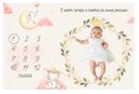 Ver imagem 1 de Lençol Mêsversário Cenário para Fotos Bebê Elefante Menina Minha Estrelinha Lençol Mêsversário Cenár
