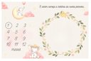 Ver imagem 3 de Lençol Mêsversário Cenário para Fotos Bebê Elefante Menina Minha Estrelinha Lençol Mêsversário Cenár