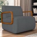 Ver imagem 2 de Kit 02 Poltronas Decorativa Orgânica Bruxelas K01 Bouclê Cinza - Lyam Decor