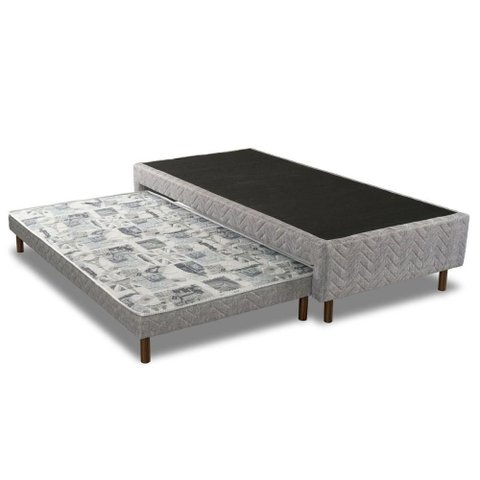 Cama Box Base C/ Auxiliar Solteiro Sommier D28 (88x188x39) - Kappesberg