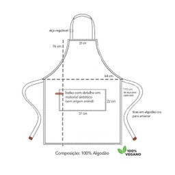 Avental Roxo Açai Algodao Sorveteria Doceria Bistro Vegano - 4