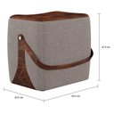 Ver imagem 3 de Puff para Sala de Estar em Linho Bag Cinza/Marrom