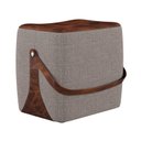 Ver imagem 2 de Puff para Sala de Estar em Linho Bag Cinza/Marrom