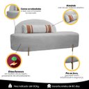 Ver mais imagens de Sofá Curvo Orgânico Maitê 2 Pessoas 180cm Cinza Sofa Store