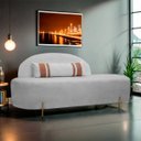 Ver imagem 2 de Sofá Curvo Orgânico Maitê 2 Pessoas 180cm Cinza Sofa Store