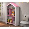 Estante Quarto Infantil Casa Magia com Nichos e Prateleira - Branco/Rosa - 1