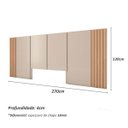 Ver imagem 5 de Cama Casal 1,48m Cabeceira e 2 Mesas Laterais Mdf sob Medida Cor:carvalho Malva com Titânio