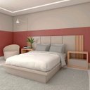 Ver imagem 1 de Cama Casal 1,48m Cabeceira e 2 Mesas Laterais Mdf sob Medida Cor:carvalho Malva com Titânio