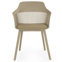 Ver imagem 5 de Conjunto Mesa de Jantar Redonda Majestic 70cm Preta com 4 Cadeiras Estofadas Marcela - Nude Escuro