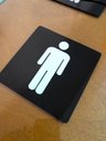 Ver mais imagens de Placa Banheiro Masculino 15x15 Acrílico