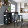 Bancada Cozinha Gourmet Ditália 3 Prateleiras CD-1022 cor:preto - 2