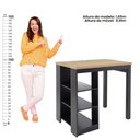 Ver imagem 5 de Bancada Cozinha Gourmet Ditália 3 Prateleiras CD-1022 cor:preto