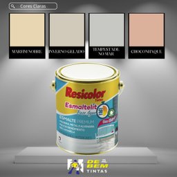 Base Clara Esmaltelit Acetinada Base Água 3,24l | Resicolor Bases - 3