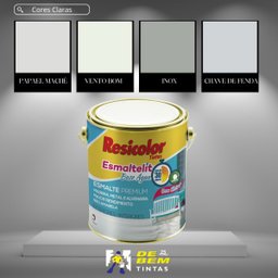 Base Clara Esmaltelit Acetinada Base Água 3,24l | Resicolor Bases - 10