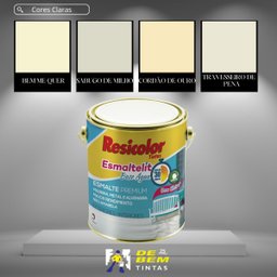 Base Clara Esmaltelit Acetinada Base Água 3,24l | Resicolor Bases - 4