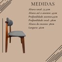 Ver imagem 7 de Kit Mesa Preta 90cm & 4 Cadeiras Estofadas Linho Design Elegante