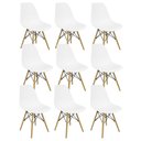 Ver imagem 3 de Kit 9 Cadeiras Charles Eames Eiffel Wood Design Branco