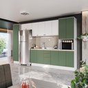 Ver imagem 1 de Cozinha Modulada Celeste Kappesberg 100% Mdf Branco/verde 8 Peças