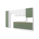 Ver imagem 2 de Cozinha Modulada Celeste Kappesberg 100% Mdf Branco/verde 8 Peças
