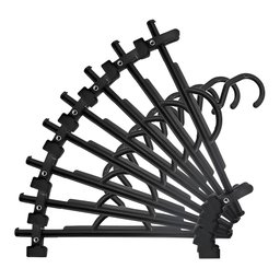 Kit 50 Cabides Saia com Presilha Preto – Organização e Praticidade - 1