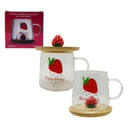 Caneca Borossilicato 280ml 3d Morango - 5