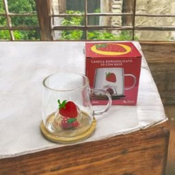 Caneca Borossilicato 280ml 3d Morango - 4