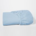 Ver imagem 1 de Lençol Casal Avulso com Elástico Percal 200 Fios Toque Macio 100% Algodão Azul