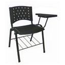 Ver imagem 1 de Cadeira Universitária PRANCHETA PLÁSTICA com Porta Livros para CANHOTO - Cor Preto - REALPLAST - 320