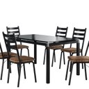Ver imagem 2 de Conjunto Mesa Malva 140x80cm com 6 Cadeiras Rattan New Preto/Marrom