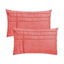 Ver imagem 1 de Kit 2 Capas para Almofada Drapeada Line T Retangular em Veludo Várias Cores Cor:rosa Coral