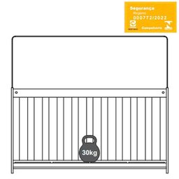 Berço com Mosquiteiro La001 Branco Comm Branco - 9