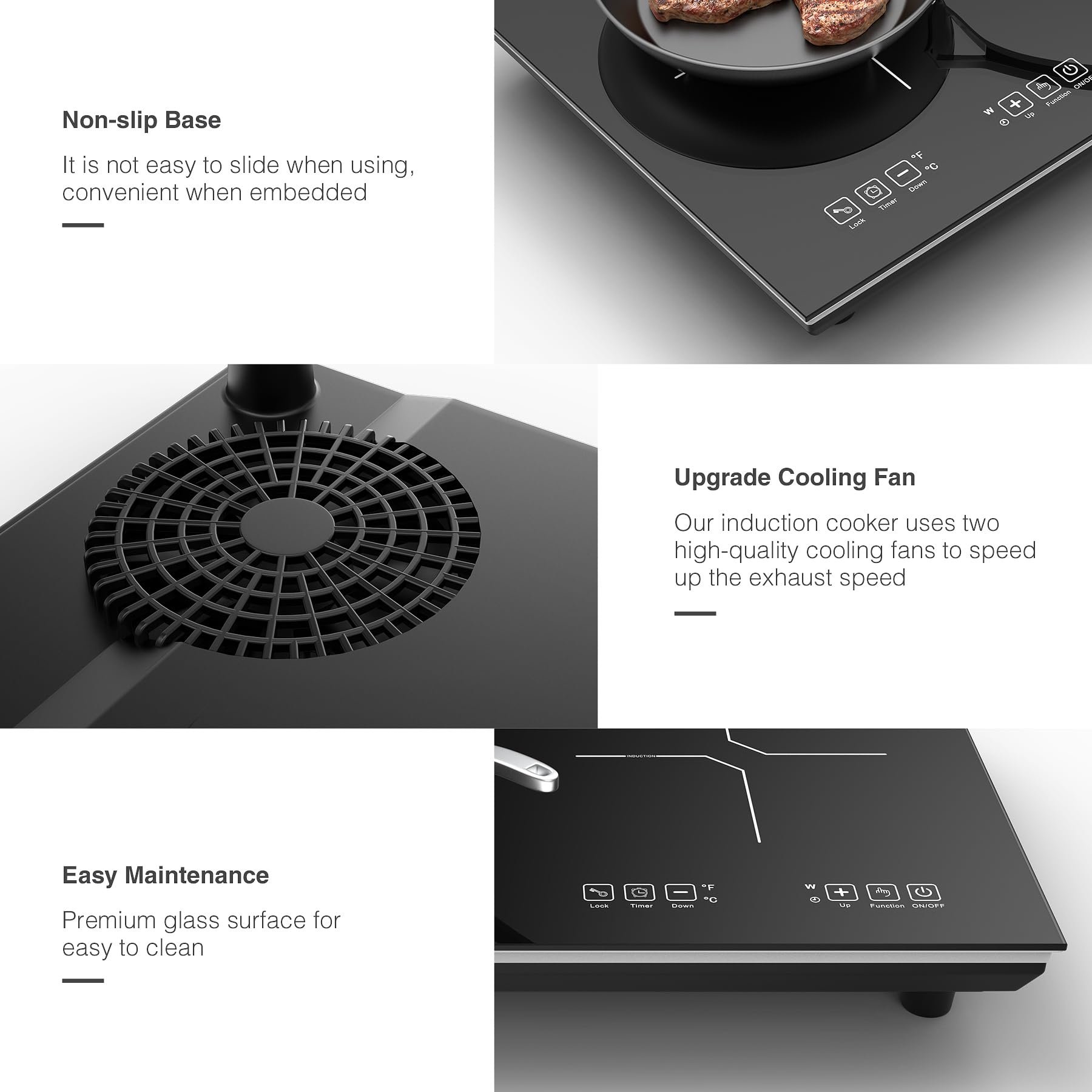 Vbgk Cooktop de Indução Dupla 24" 4000w 2 Queimadores (preto) - 3