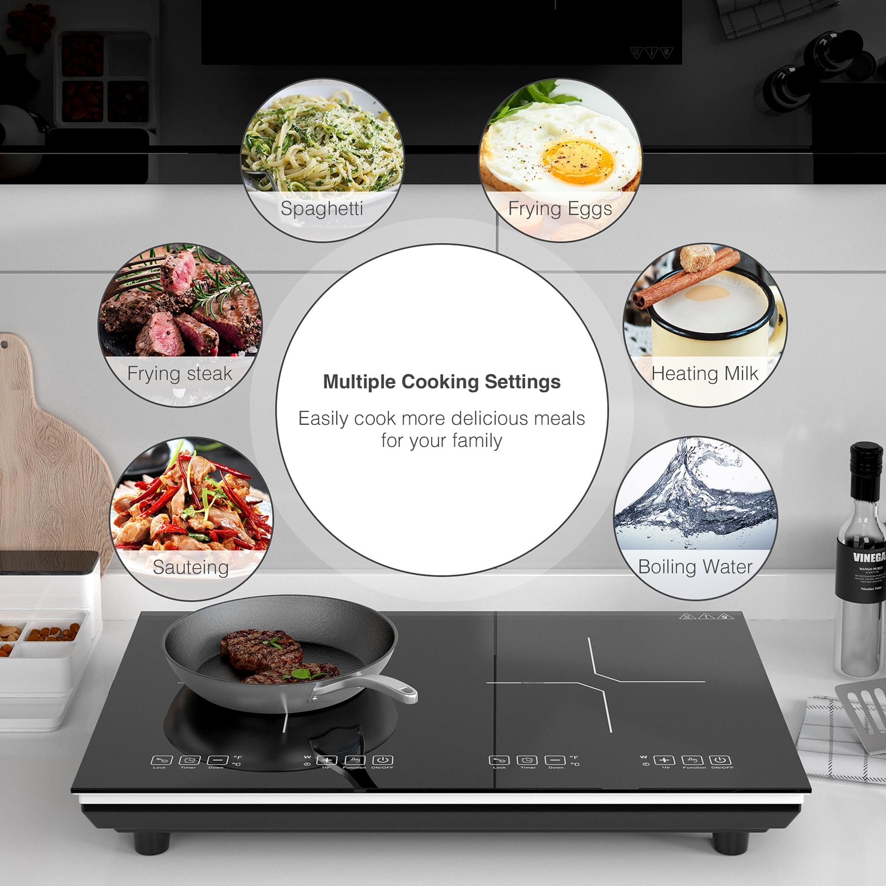 Vbgk Cooktop de Indução Dupla 24" 4000w 2 Queimadores (preto) - 4