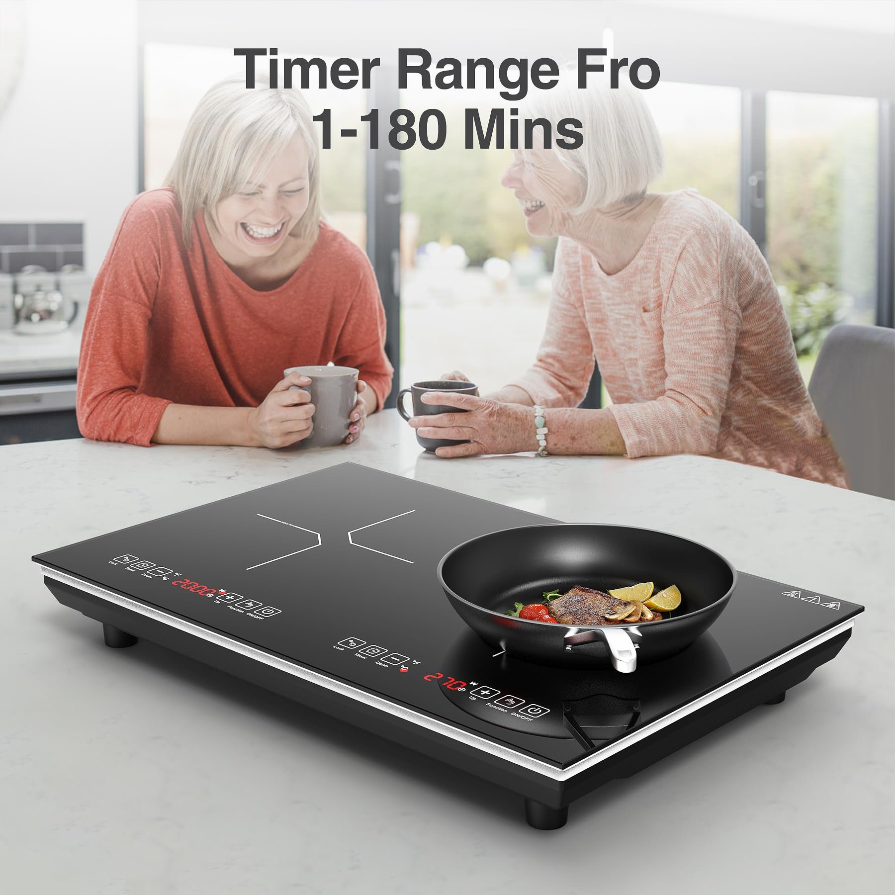 Vbgk Cooktop de Indução Dupla 24" 4000w 2 Queimadores (preto) - 2